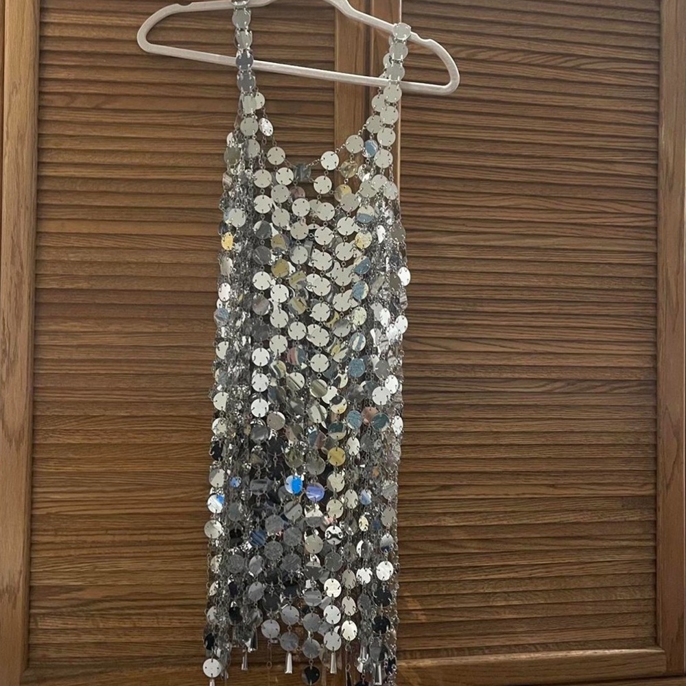 Silver Sequin Dress